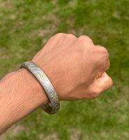 Sikh kara sarbloh floral engraved bangle singh kaur khalsa pure iron kada V31R