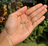 Punjabi Name Necklace Gold Plated Alloy Chain Indian Sikh Kaur Panjabi Gift i32