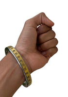Punjabi Gurmukhi Kara Stainless Steel Brass smooth Sikh Flat kada Bangle B32 New