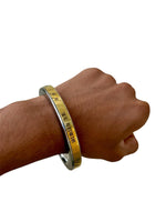 Hindu Steel Brass Kara Jai Mahakaal Mantra Engraved Smooth Flat Kada Bangle B36