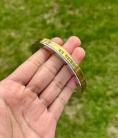 Hindu Steel Brass Kara Jai Mahakaal Mantra Engraved Smooth Flat Kada Bangle B36