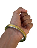 Hindu Steel Brass Kara Om Namah Shivay Mantra Engraved Smooth Flat Kada Bangle B