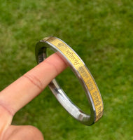 Mool Mantar Kara Smooth Flat Stainless Steel Brass Flat Singh Kaur Kada Sikh B33