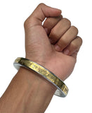 Mool Mantar Kara Smooth Flat Stainless Steel Brass Flat Singh Kaur Kada Sikh B33