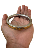Hindu Kara Har Har Mahadev Mantra Engraved Kada Brass & Stainless Steel Bangle B35