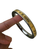 Hindu Kara Har Har Mahadev Mantra Engraved Kada Brass & Stainless Steel Bangle B35