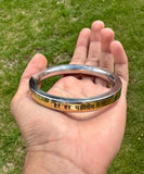 Hindu Kara Har Har Mahadev Mantra Engraved Kada Brass & Stainless Steel Bangle B35