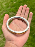Hindu Kara Har Har Mahadev Mantra Engraved Kada Brass & Stainless Steel Bangle B35