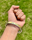 Hindu Steel Brass Kara Har Har Mahadev Mantra Engraved Religious Kada Bangle B35