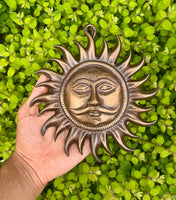 Surya God Hanger Metal Hindu Sungod Decor Art Indian Home Sculpture Hanging TTT6