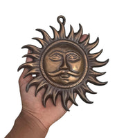 Surya God Hanger Metal Hindu Sungod Decor Art Indian Home Sculpture Hanging TTT6