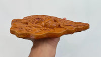 Hindu Ganesh Decor Clay Wall Hanging Peepal Leaf Lucky Gift Home Temple Art TTT7