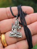 Gold or Silver colour Shivji Shiv Pendant Stainless Steel Hindu black dori Q35