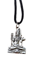 Gold or Silver colour Shivji Shiv Pendant Stainless Steel Hindu black dori Q35