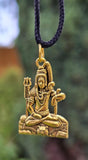 Gold or Silver colour Shivji Shiv Pendant Stainless Steel Hindu black dori Q35