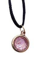 Hindu Sri Yantra Brass Pendant Om Evil Eye Protection Nazar Shield in black Dori