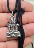 Gold or Silver colour Shivji Shiv Pendant Stainless Steel Hindu black dori Q35