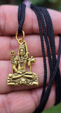 Gold or Silver colour Shivji Shiv Pendant Stainless Steel Hindu black dori Q35