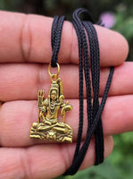 Gold or Silver colour Shivji Shiv Pendant Stainless Steel Hindu black dori Q35