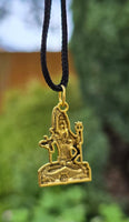Gold or Silver colour Shivji Shiv Pendant Stainless Steel Hindu black dori Q35