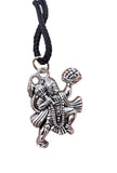 Hanuman Ji Pendant Stainless Steel Bajrang Bali Nazar Protection Q33H UK Small Gold or Silver colour Black Dori