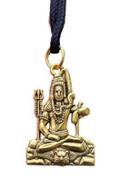 Gold or Silver colour Shivji Shiv Pendant Stainless Steel Hindu black dori Q35