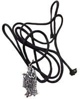 Sri Radha Krishana Pendant Stainless Steel Hindu Evil Eye Protection black Dori