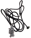 Sri Radha Krishana Pendant Stainless Steel Hindu Evil Eye Protection black Dori