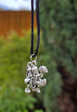 Small Gold or Silver colour Hanuman Ji Pendant Stainless Steel Hindu black dori