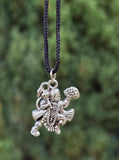 Hanuman Ji Pendant Stainless Steel Bajrang Bali Nazar Protection Q33H UK Small Gold or Silver colour Black Dori
