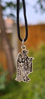 Sri Radha Krishana Pendant Stainless Steel Hindu Evil Eye Protection black Dori