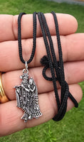 Sri Radha Krishana Pendant Stainless Steel Hindu Evil Eye Protection black Dori