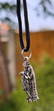 Sri Radha Krishana Pendant Stainless Steel Hindu Evil Eye Protection black Dori