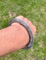 Sarbloh Chakri Kara Sri Akaal Ji Sahai Tooth Kada Sikh Nihang Singh Bangle i40