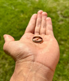 Simple Silver Thin Dimpled Textured, Hammered Band Pebbled Finish BRAND NEW B38