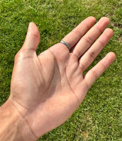 Simple Silver Thin Dimpled Textured, Hammered Band Pebbled Finish BRAND NEW B38