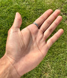 Simple Silver Thin Dimpled Textured, Hammered Band Pebbled Finish BRAND NEW B38