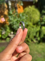 Simple Silver Thin Dimpled Textured, Hammered Band Pebbled Finish BRAND NEW B38