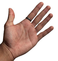 Simple Silver Thin Dimpled Textured, Hammered Band Pebbled Finish BRAND NEW B38