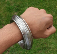 Sikh Sarbloh Wide Iron Smooth Design Chunky Bangle Heavy Singh Khalsa Kara H41