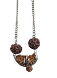 Gold or Silver plated Ek Mukhi Panj Mukhi Rudraksha Combo Pendant Nazar Shield