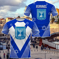 Israel Flag Men's T-shirt 3D Print Israelis National Emblem T Shirt For Men Short-sleeved Oversized Sports Male Clothing Tops