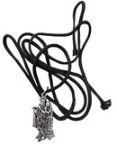 Sri Radha Krishana Pendant Stainless Steel Hindu Evil Eye Protection black Dori