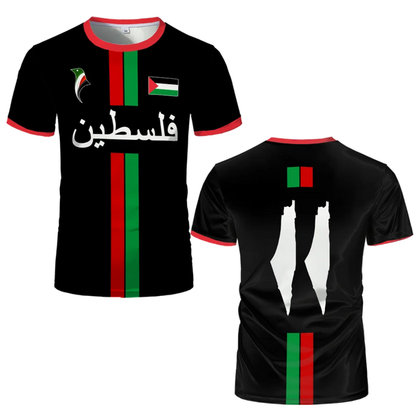 2025 New Palestine Football T-shirts Summer  Men's And Women Palestinian Jersey Gaza Kid's Tees Gifts Wholesale Unisex T Shirt