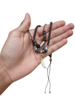 Authentic Wolf Tooth pendant Tribal Beads Evil Eye Nazar Protection Lucky TTT17
