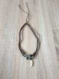 Authentic Wolf Tooth pendant Tribal Beads Evil Eye Nazar Protection Lucky TTT17