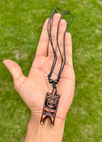 Tribal Buddha Pendant Carved Tiki Guardian Evil Eye Protection Lucky Charm TTT19