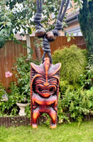 Tribal Buddha Pendant Carved Tiki Guardian Evil Eye Protection Lucky Charm TTT19