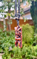 Tribal Buddha Pendant Carved Tiki Guardian Evil Eye Protection Lucky Charm TTT19