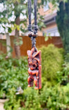 Tribal Buddha Pendant Carved Tiki Guardian Evil Eye Protection Lucky Charm TTT19